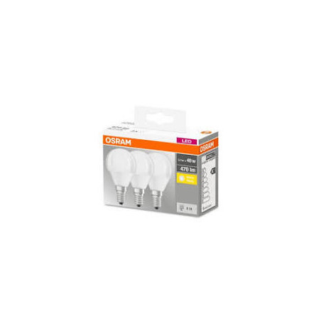 set lampadine led osram smerigliata classic e14 40w bianco caldo