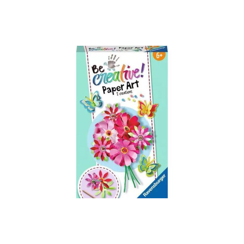 gioco creativo ravensburger becreative paper art 2 creations fiori