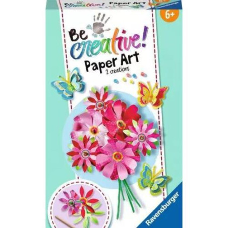 gioco creativo ravensburger becreative paper art 2 creations fiori
