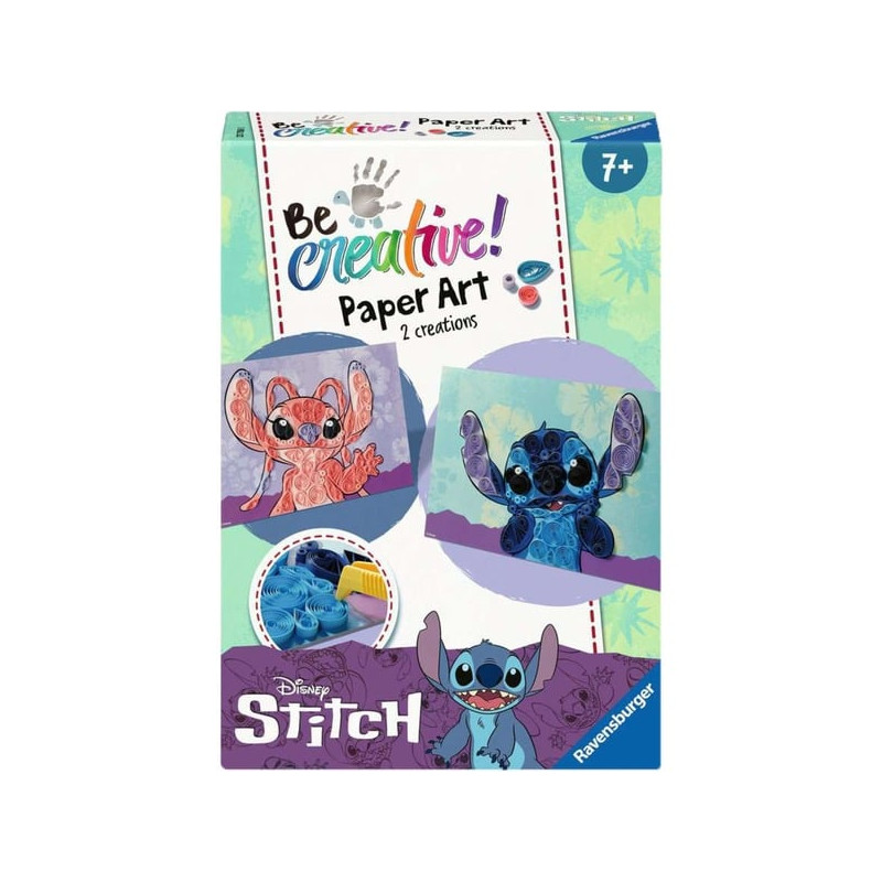 gioco creativo ravensburger becreative paper art 2 creations stitch