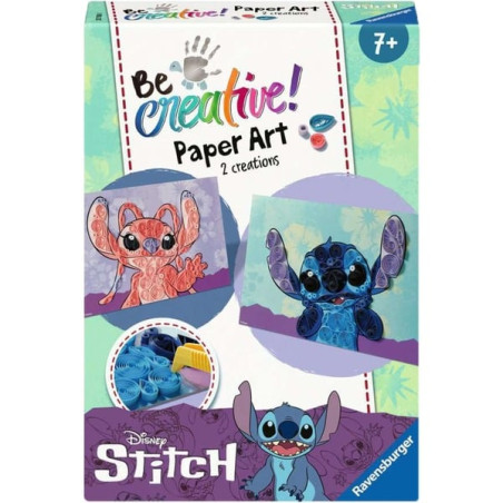 gioco creativo ravensburger becreative paper art 2 creations stitch