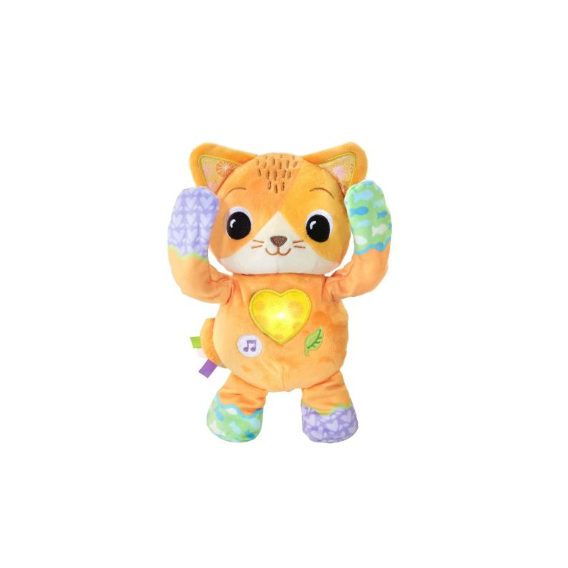 peluche v-tech baby minu' gattino cucu' 25cm multicolore