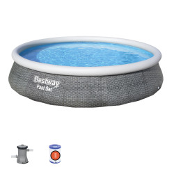piscina gonfiabile bestway 57376 scatola 69000cm3 7340l grigio