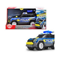 dickie city heroes - suv della polizia suono e luce 30cm blu