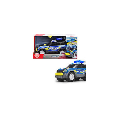 dickie city heroes - suv della polizia suono e luce 30cm blu