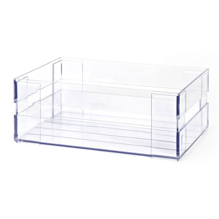 cassetta guzzini scatola portaoggetti per cucina/negozio trasparente