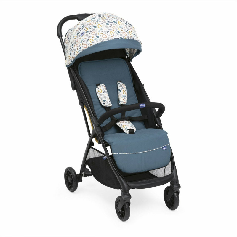 passeggino chicco glee joyful a 4 ruote per bambini max 22kg blu/bianco