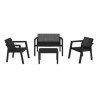 set salotto da giardino toomax riviera juta svart 4pcs
