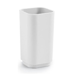 bicchiere porta spazzolino gedy 6398 02m seventy 65x122x65mm bianco