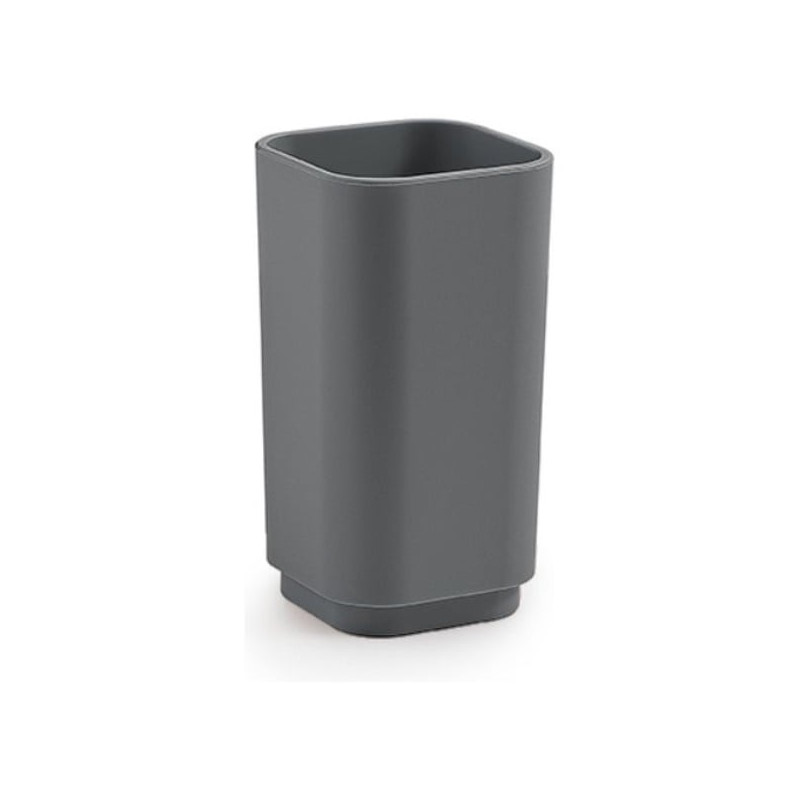 bicchiere porta spazzolino gedy 6398 08m seventy 65x122x65mm grigio