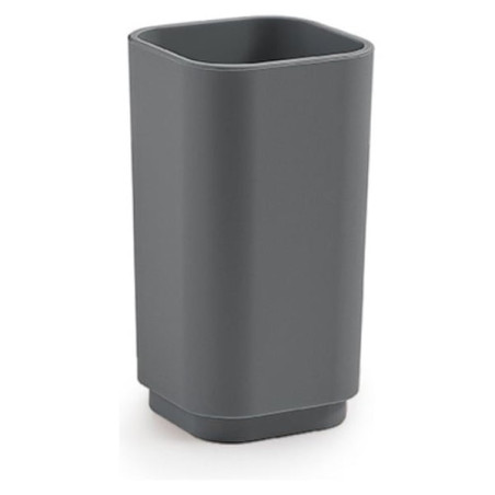 bicchiere porta spazzolino gedy 6398 08m seventy 65x122x65mm grigio