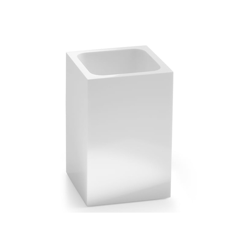 bicchiere porta spazzolino gedy sf98 02 sofia 74x110x74mm bianco