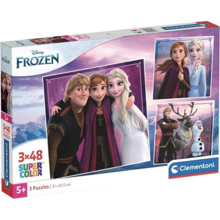 puzzle clementoni supercolor disney frozen 21x20.5cm multicolore