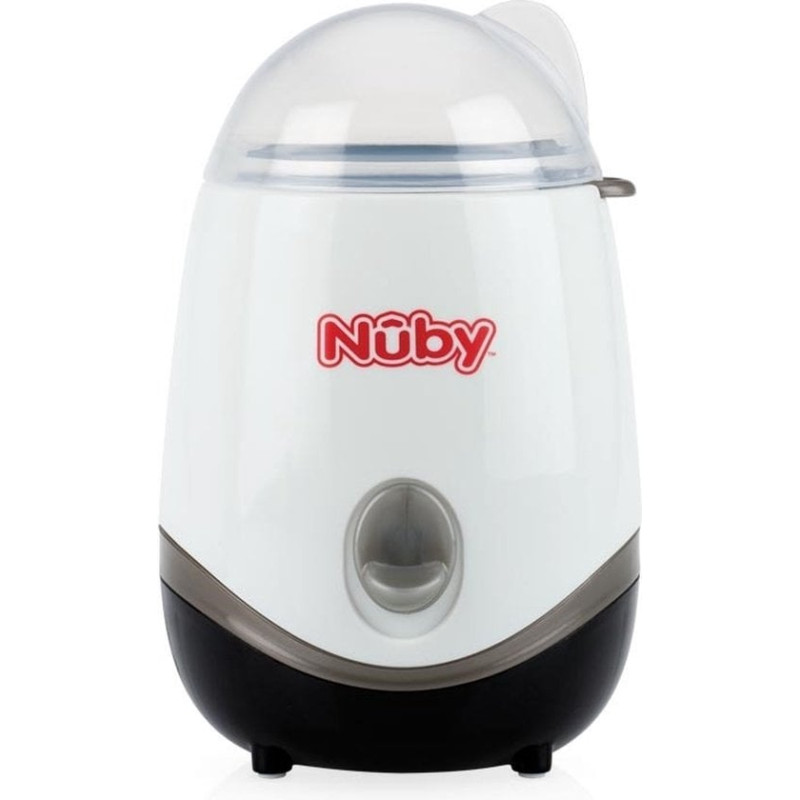 scaldabiberon nuby one touch con sterilizzatore elettrico 3in1 bianco/nero