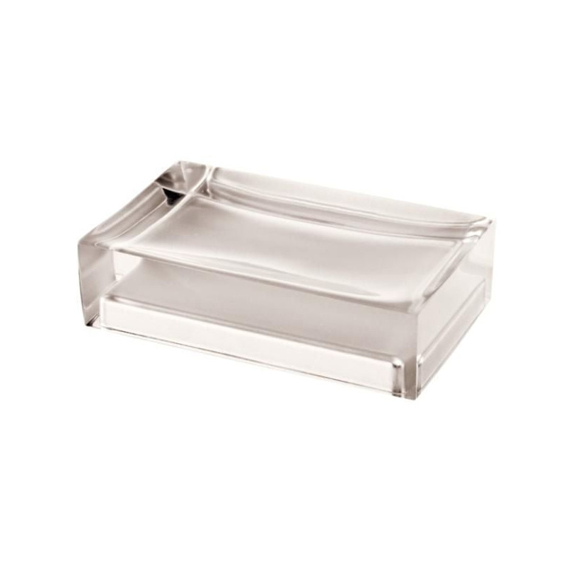 portasapone gedy rainbow tortora in resina sintetica 11x7x3cm grigio