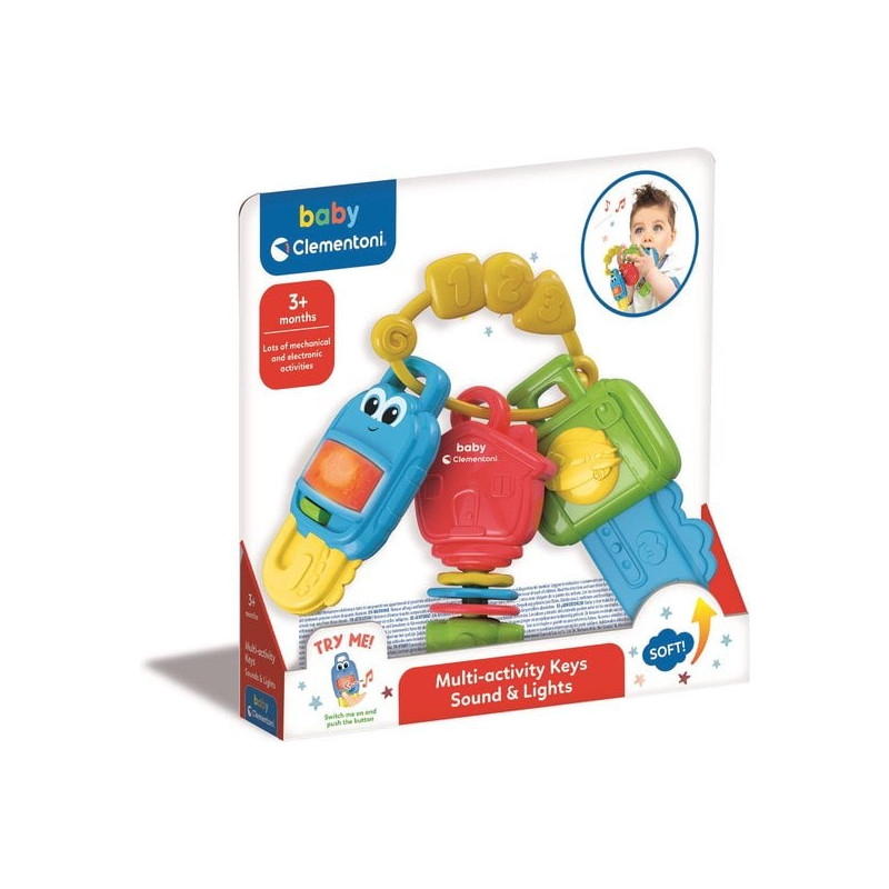 giocattolo clementoni baby chiave elettronica 345x239mm multicolore