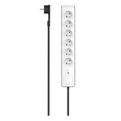 multipresa hama premium 6 prese/3680w/3m/bianco [p2223764]