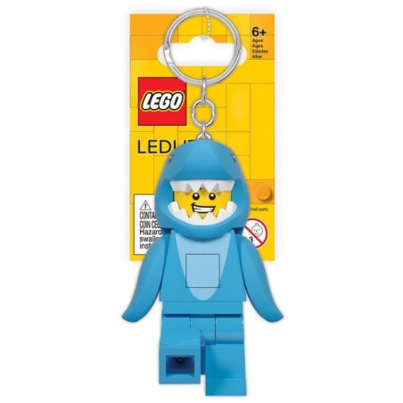 portachiavi lego lgl-ke155 mini figurina squalo led 9cm blu [lgl-ke155]