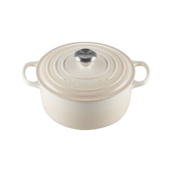 casseruola le creuset signature roaster rotonda 26cm 5.3l meringa