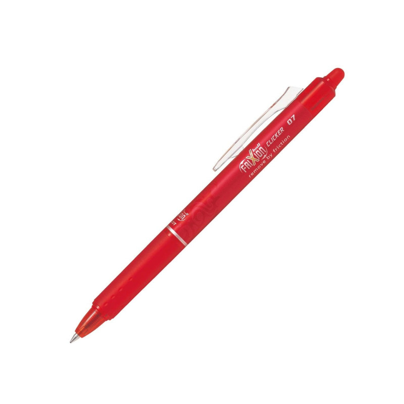 penna pilot frixion clicker cancellabile punta media 0.7mm rosso
