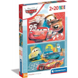 puzzle clementoni cars super color multicolore 2x20pz [wzclet0uc024808]