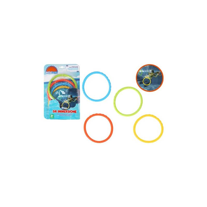 gioco ad aqua globo 42380 anelli ad immersione multicolore 4pz