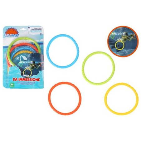 gioco ad aqua globo 42380 anelli ad immersione multicolore 4pz