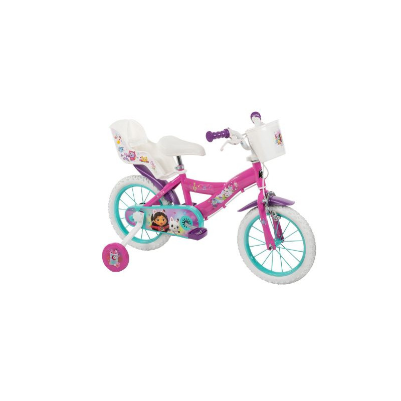 bicicletta mandelli gabby's dollhouse 14'' con rotelle
