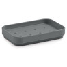 porta sapone gedy 6312 seventy da appoggio 124x80x21mm grigio