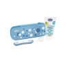 set spazzolino chicco set dentini 6m+ azzurro