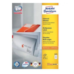 etichette avery zweckform ultragrip 70x36mm bianco 2400pz [3475]