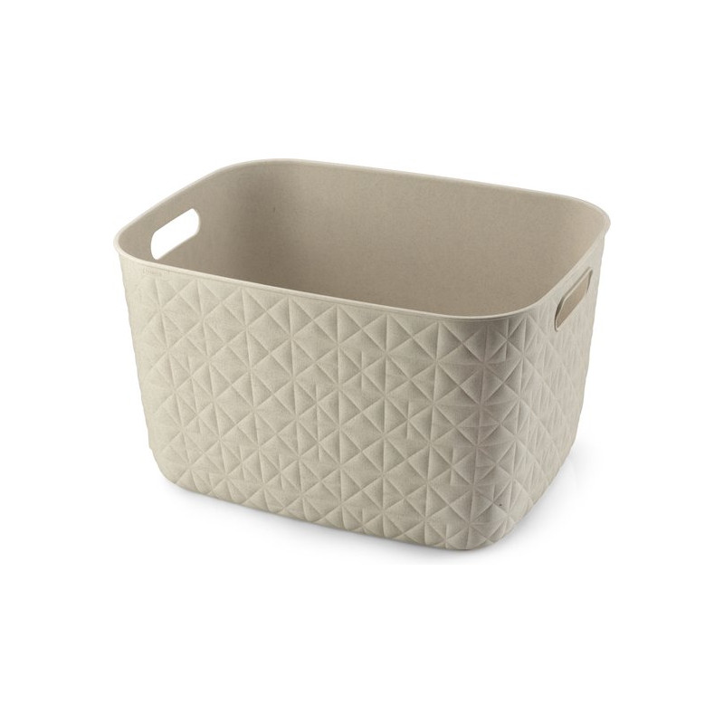 cesto portaoggetti curver softex 15l bianco gesso