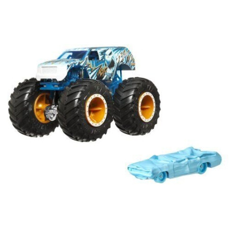 automodello mattel set monster truck distruggi e schianta