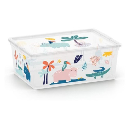 scatola salvaspazio keter c box style animali selvatici 11l multicolore