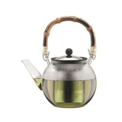 teiera bodum assam con manico in bambÃ¹ 1l trasparente [1765210]