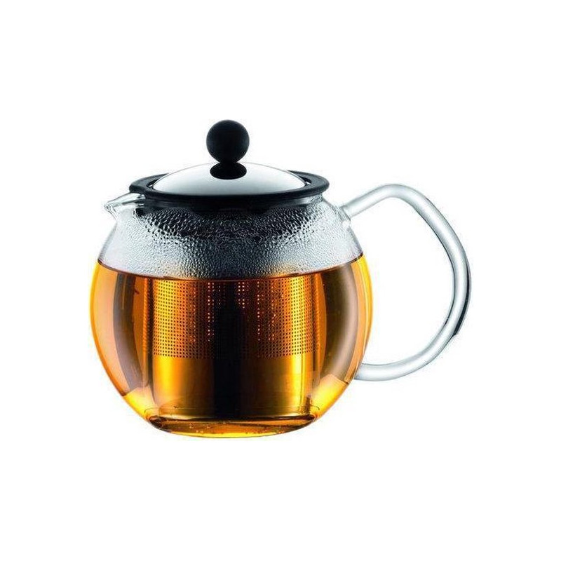 teiera bodum assam a pistone con filtro in acciaio inossidabile 0.5l
