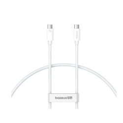 cavo usb baseus superior usb-c/c 240w 1m bianco [6932172648787]
