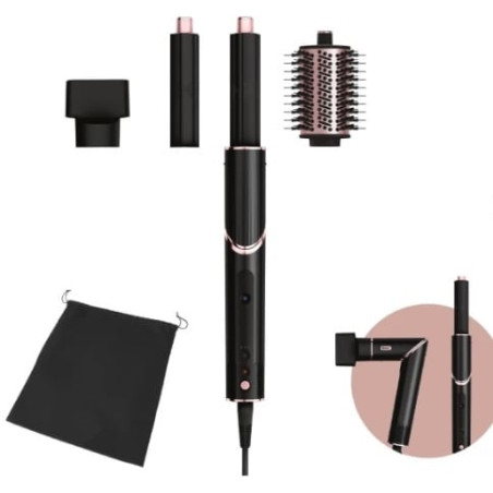 styler e asciugacapelli shark flexstyle multistyler hd424eu nero/rosa