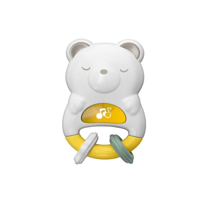 giocattolo chicco sonaglio a forma di orsacchiotto 2in1 luce notturna