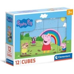 puzzle clementoni cubo peppa pig 16x12cm multicolore 12pz