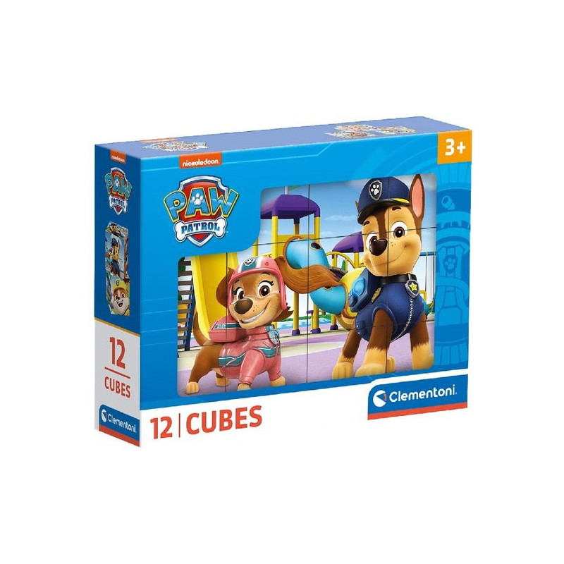 puzzle clementoni cubo paw patrol 16x12cm multicolore 12pz