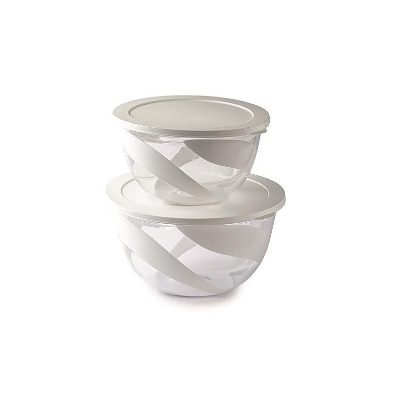 set insalatiere snips 3 e 5l con coperchio bianco 2pz