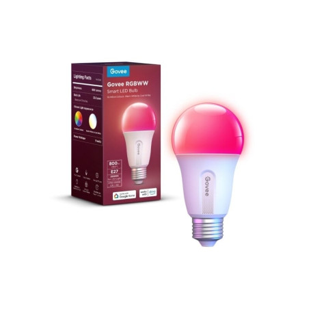lampadina led govee h6004 e27 intelligente wifi + bluetooth 800lm