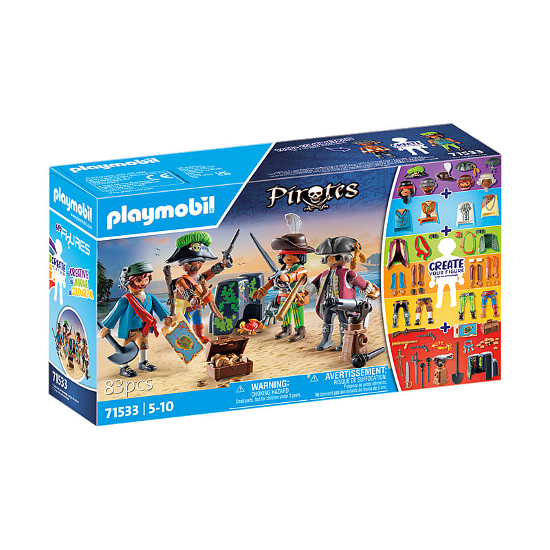 gioco da costruzione playmobil le mie figure pirati multicolore 83pz
