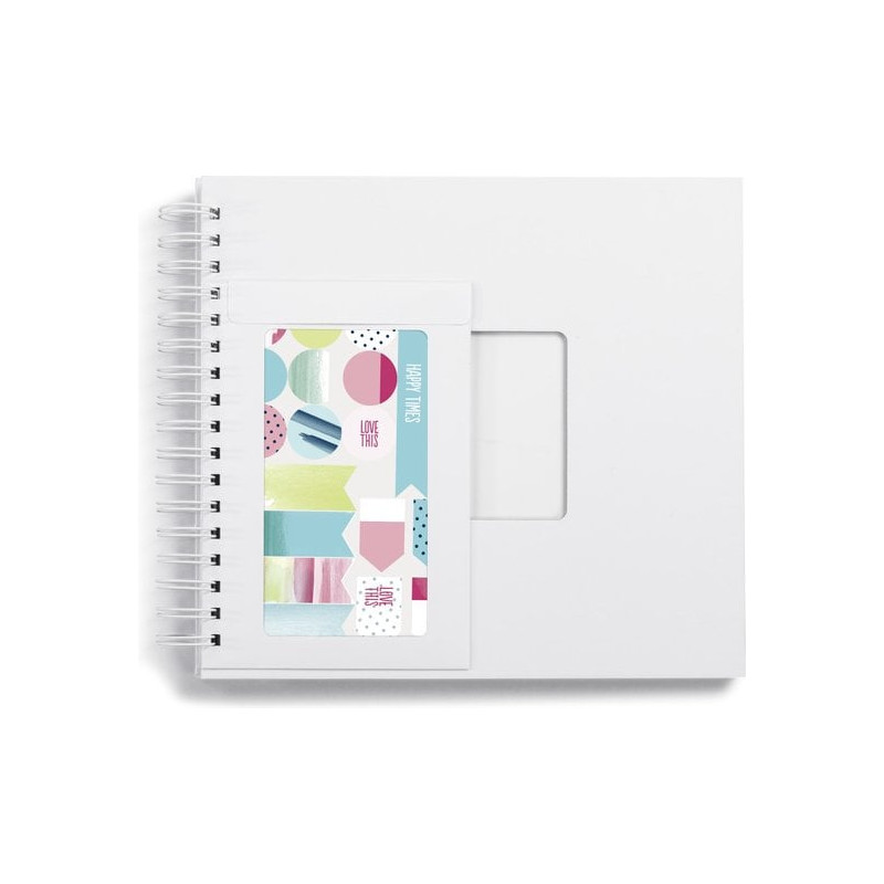 set creativo hama album a spirale 50 fogli 28x24cm bianco [7923]