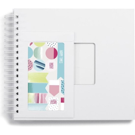 set creativo hama album a spirale 50 fogli 28x24cm bianco [7923]