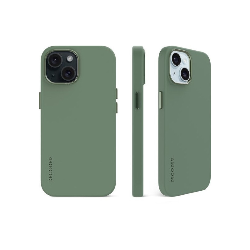 custodia posteriore decoded in silicone per apple iphone 15 plus
