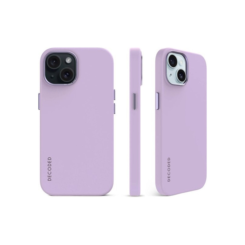 custodia posteriore decoded in silicone per iphone 15 plus con magsafe