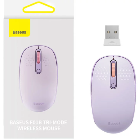 mouse baseus f01b senza fili ottico 1600dpii viola [b01055503513-00]