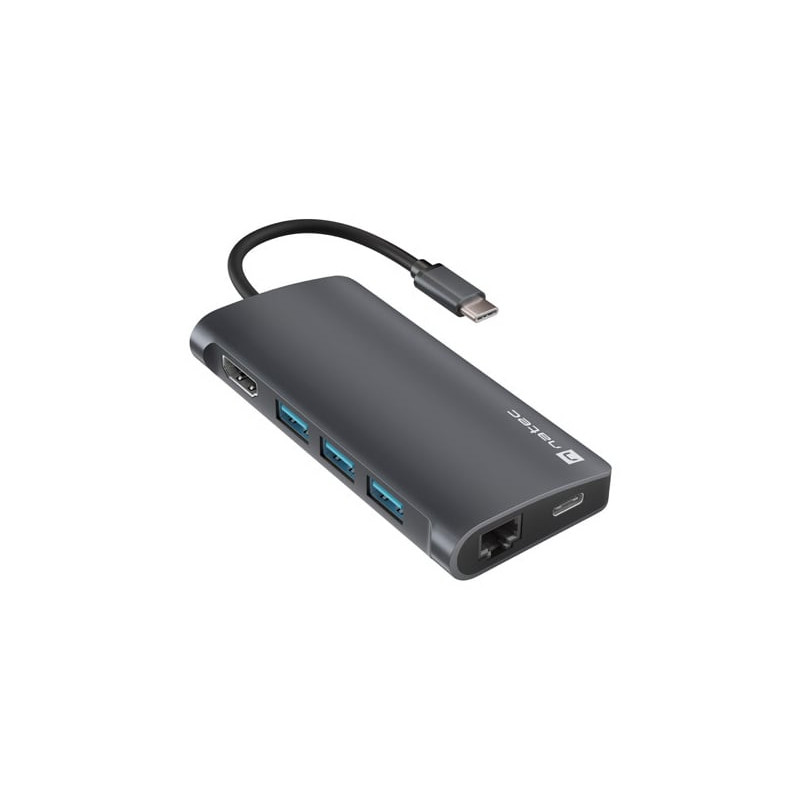 hub natec usb-c multiporta 8in1 100w/grigio [ainata000000007]